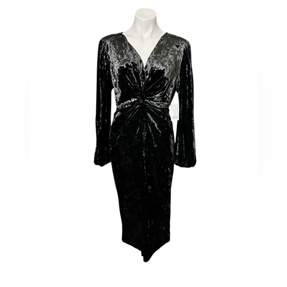 89th & Madison Dresses & Skirts - Elegant Black Velvet Dress Size Large